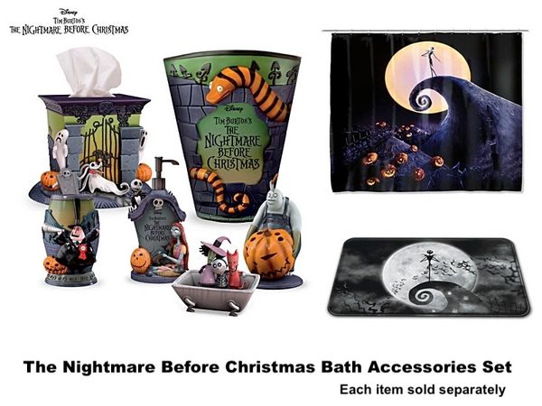 The Nightmare Before Christmas Bath Accessories Set by The Bradford ...