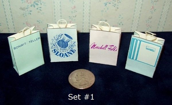 Neiman Marcus Shopping Bag and Gift Box Set Dollhouse 