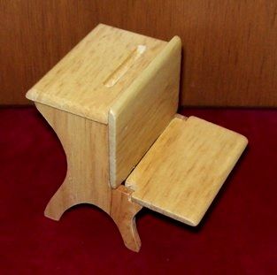 Dollhouse Miniature Old Fashioned School Desk Miniature Treasure