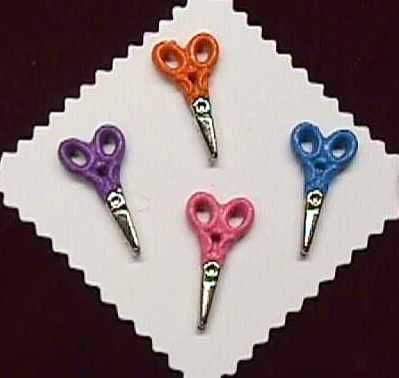 Dollhouse Miniature Fiskar Scissors, Assorted Colors