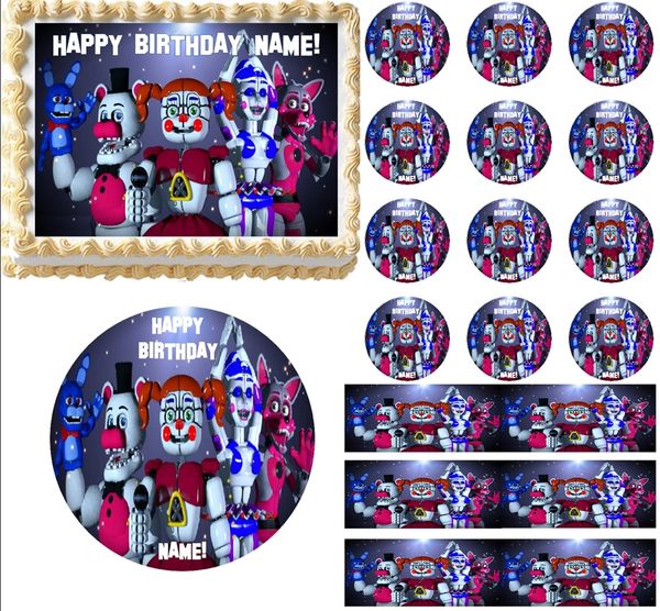Five Nights At Freddy S Sister Location Edible Cake Topper Image Ballora Cake Edible Party Images