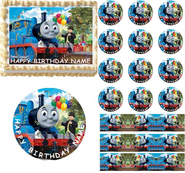 Thomas And Friends Edible Cake Topper Image Frosting Sheet Cake Cupcakes Train Edible Party Images