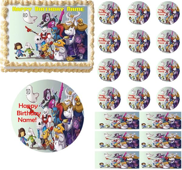 Undertale Edible Cake Topper Image Frosting Sheet Cake Decoration Cupcakes
