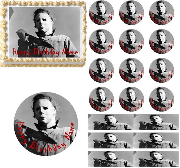 Halloween Michael Myers Edible Cake Topper Image Frosting Sheet Cake Decoration