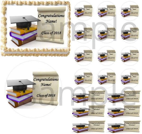 Graduation Class of 2020 EDIBLE Cake Topper Image or Cupcakes, Graduation Cake, Graduation Cupcakes, Graduation Party Decorations, Grad