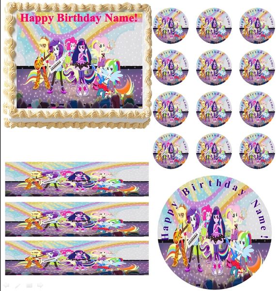 My Little Pony Equestria Girls Rainbow Rocks Party Edible Cake Topper Image Frosting Sheet