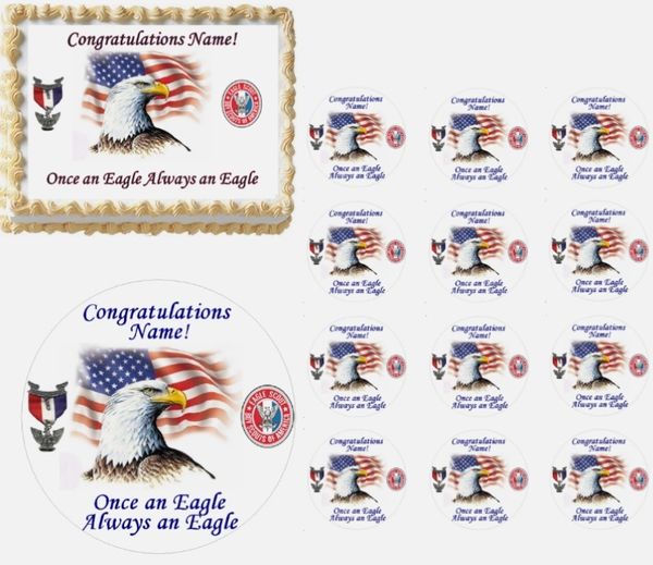 Eagle Scout Court of Honor Edible Cake Topper Image, Eagle Flag Cake, Eagle Scout Cake, Eagle Scout Cupcakes, Court of Honor Cake, Boy Scout