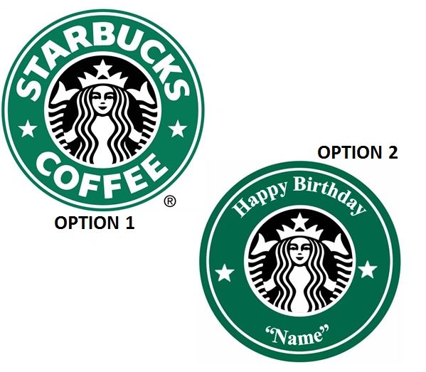 Starbucks Coffee Logo Edible Cupcake Topper Images ABPID51347