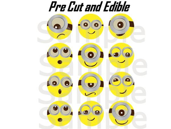 edible minion cupcake toppers