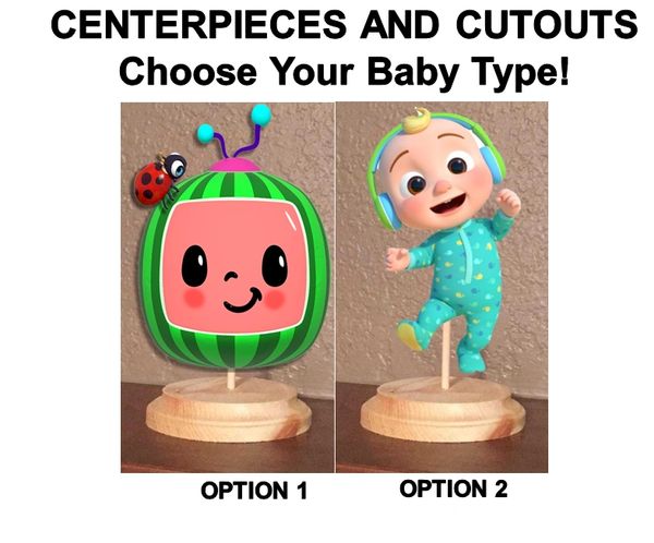 Cocomelon Characters Centerpiece with Stand OR Cutouts, Cocomelon Centerpiece, Cocomelon Baby Centerpiece, Cocomelon Cody Centerpieces