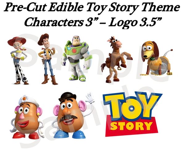 Toy Story Characters Edible Cake Cupcake Stickers Decals Pre Cut Toy Story Edible Images Edible Party Images