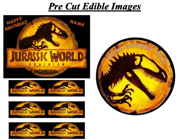 Jurassic World Dominion Dinosaur Edible Cake Topper Image Cupcakes
