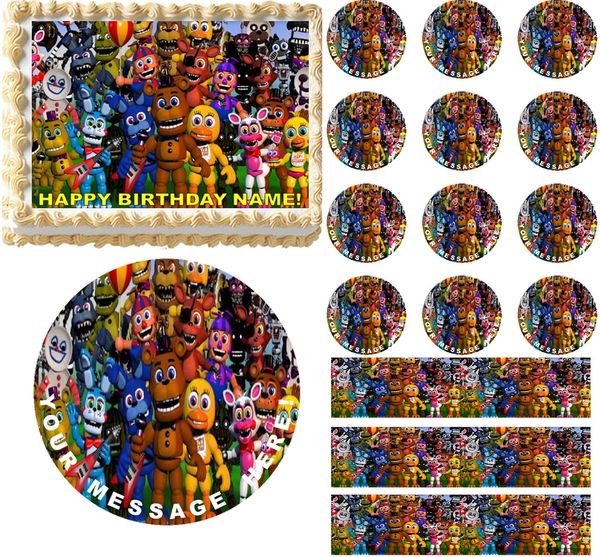 OULUN Birthday Party Cake Toppers For Five Nights at Freddy's, Kids  Birthday