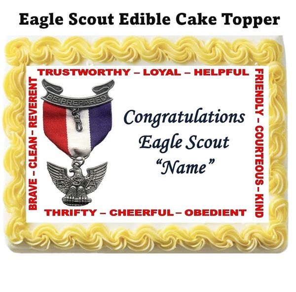 Eagle Scout Court of Honor Edible Cake Topper Image Frosting Sheet