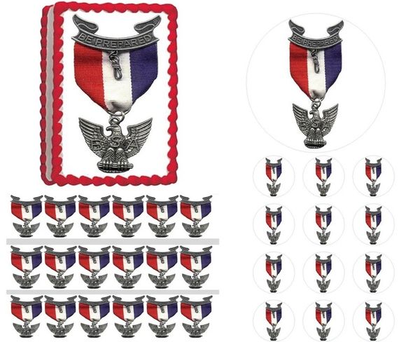 Eagle Scout Court of Honor Ceremony Emblem Ribbon Edible Cake Topper Image Frosting Sheet
