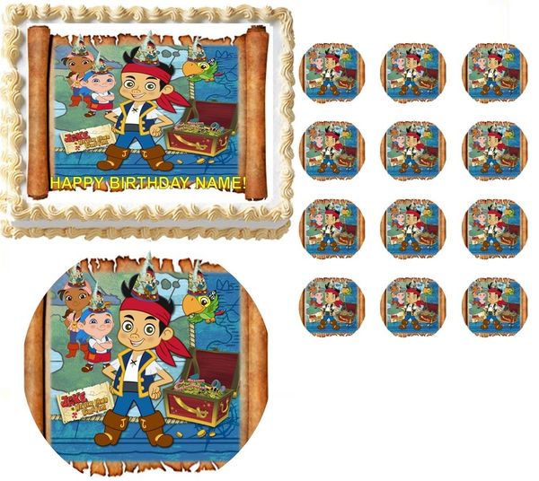 Jake And The Neverland Pirates Treasure Edible Cake Topper