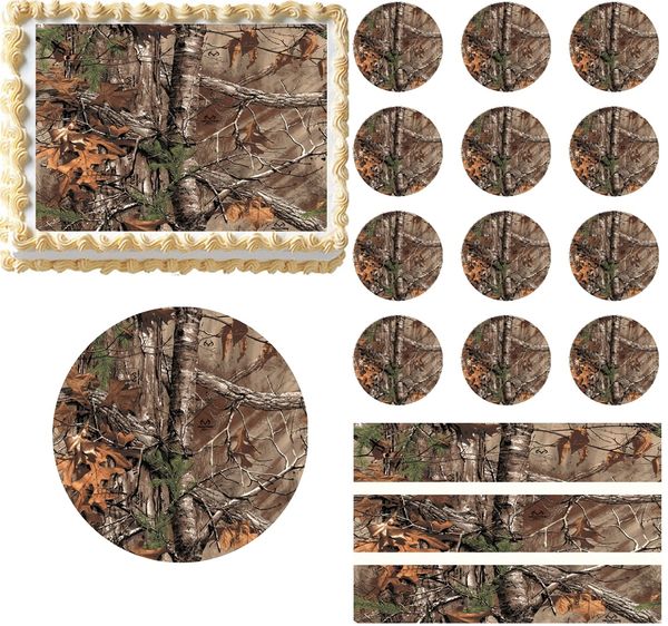 REALTREE Camo Real Tree Edible Cake Topper Image Frosting Sheet