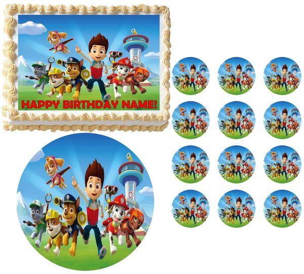 PAW PATROL CHARACTERS Edible Cake Topper Image Frosting Sheet