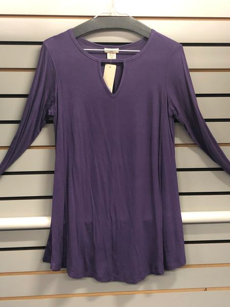 Top - Tunic - Purple - Lightweight & Soft | Just For You