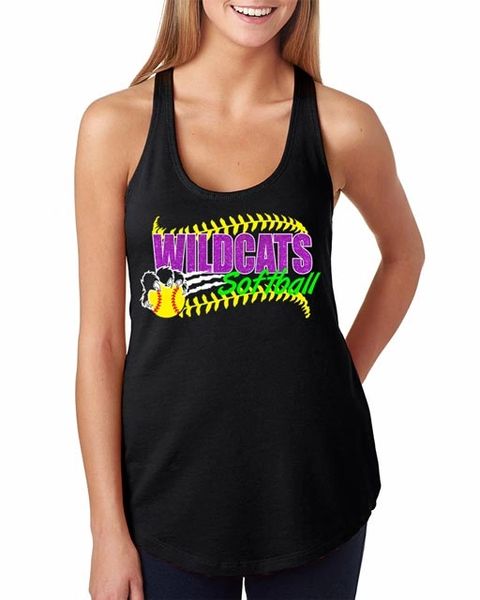 Wildcats Softball Terry Tank Top -Glitter