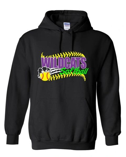 Wildcats Softball Adult Hooded Sweatshirt -Vinyl