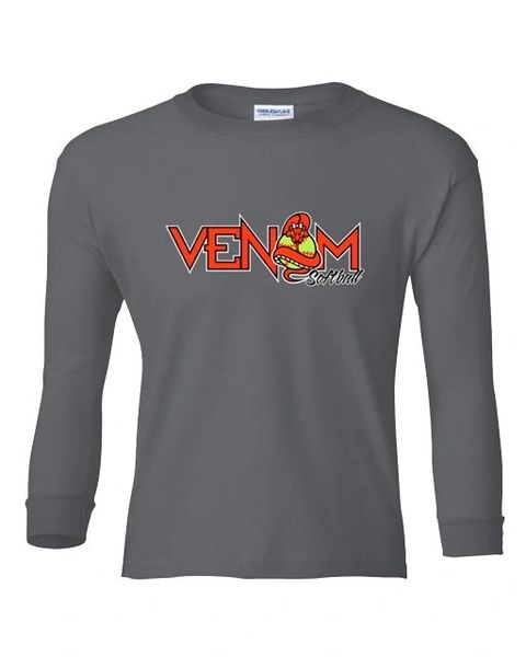 Venom Softball Youth Long Sleeve Shirt -Screen Print