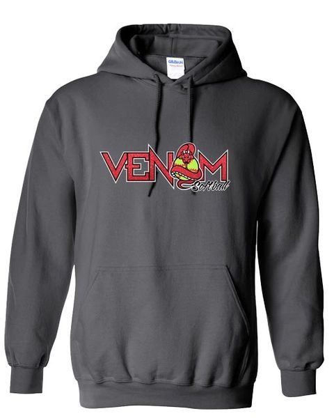 Venom Softball Adult Hooded Sweatshirt -Glitter/Vinyl