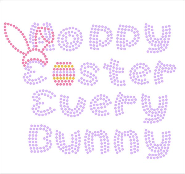 Hoppy Easter Every Bunny - Rhinestone Design