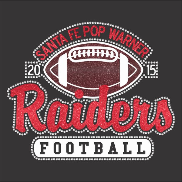 Riader Football - Rhinestone and Vinyl Design