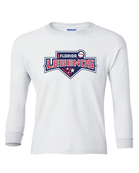 Legends Baseball Youth Long Sleeve T-Shirt - Glitter