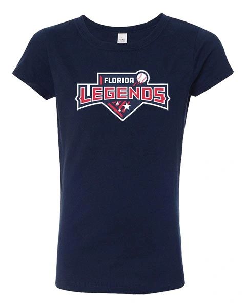 Legends Baseball Youth Girls T-Shirt - Vinyl