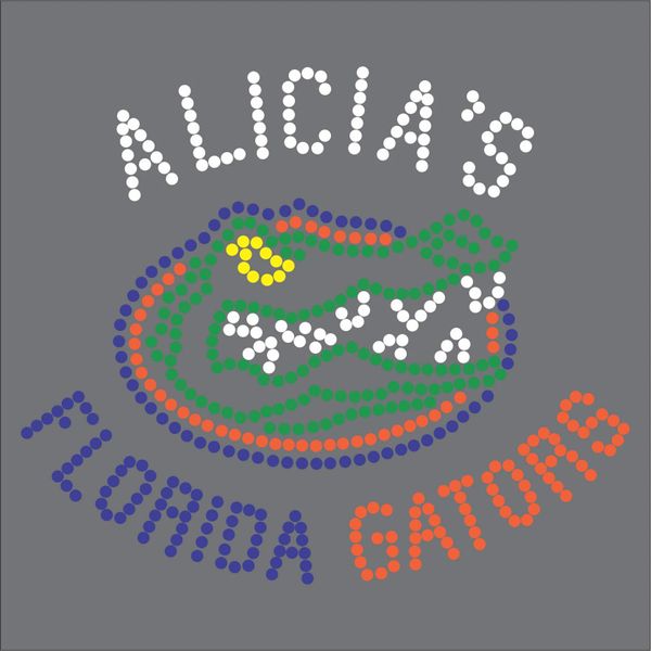 Gator Rhinestone Design