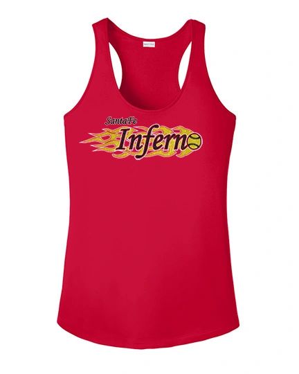 Ladies Performance Racerback Tank Top - Vinyl Glitter Design