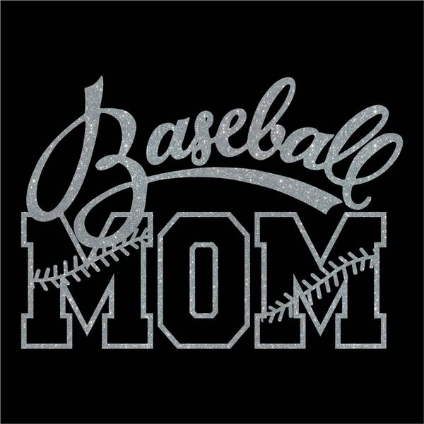 Glitter Baseball Mom Love My Boys Two Numbers Two Names 