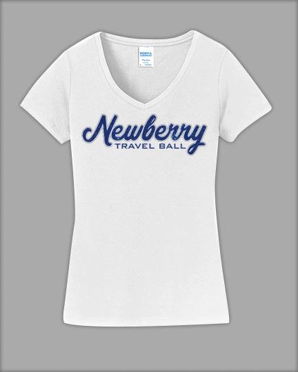 Ladies Cotton V-Neck T-Shirt - Glitter Design