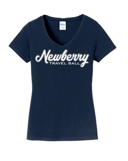 Ladies Cotton V-Neck T-Shirt - Print Design