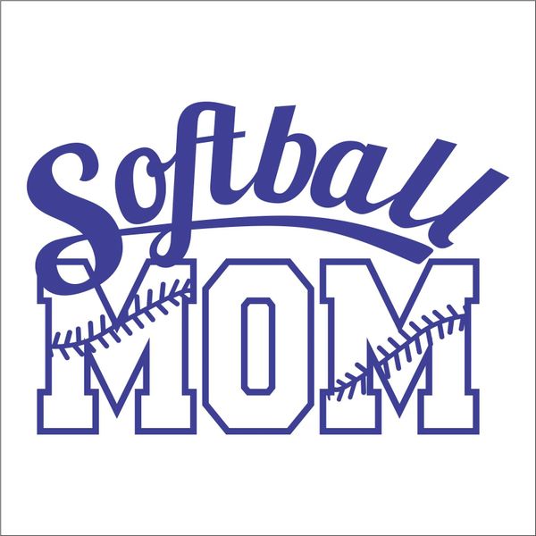 Softball Mom or Other Name - Vinyl