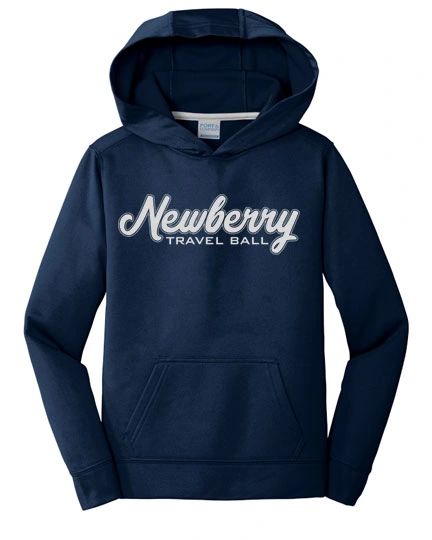 Youth Performance Hoodie in Navy - Glitter Design