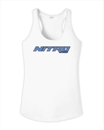 Ladies Racerback Performance Tank Top - Vinyl Glitter Design