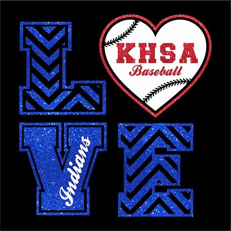 LOVE - Baseball Heart - No Knock Out - Glitter