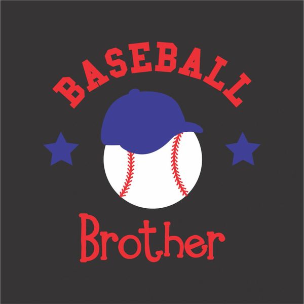 Babaseball Brother Ball with Hat - Vinyl Design