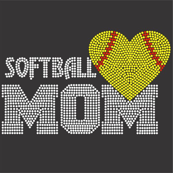 Baseball Mom, Stitches inside Mom - Rhinestone & Vinyl Design