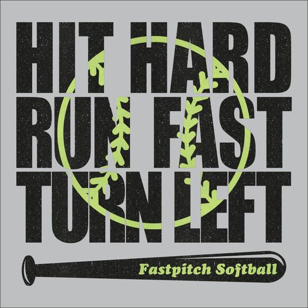 Hit Hard, Run Fast, Turn Left - Glitter Design