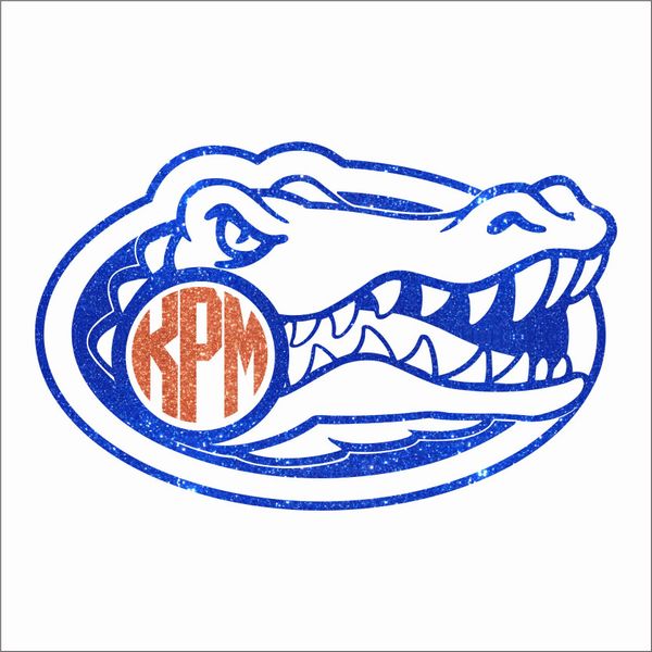 Florida Gator Design with Monogram