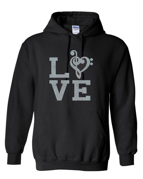 LOVE - Music Note - Shirt Design