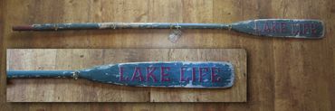 Rustic Hand Painted Oar with 4 Coat/Towel Hooks
77" Long
$55