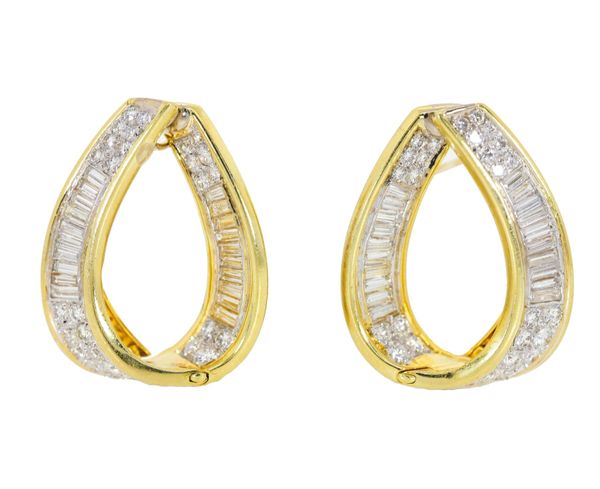 Diamond Gold Hoops