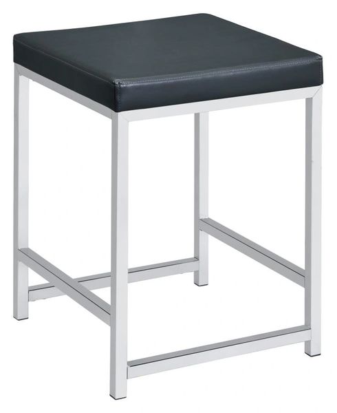 Vanity Stool Dark grey chrome chair 51 935924 furniture innovatio