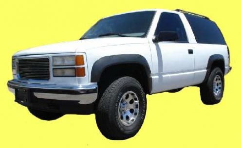 Xtreme Trux Paintable Smooth Black Fender Flares For 1992-1999 GMC Yukon – Full Set Of 4 With Hardware