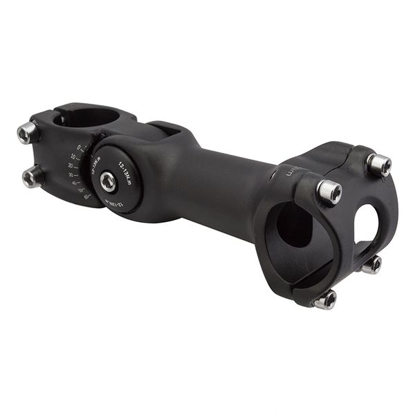 Potence Vélo Réglable Sunlite 58440 – 0° à 60°, 125mm, 31.8mm, Argent
